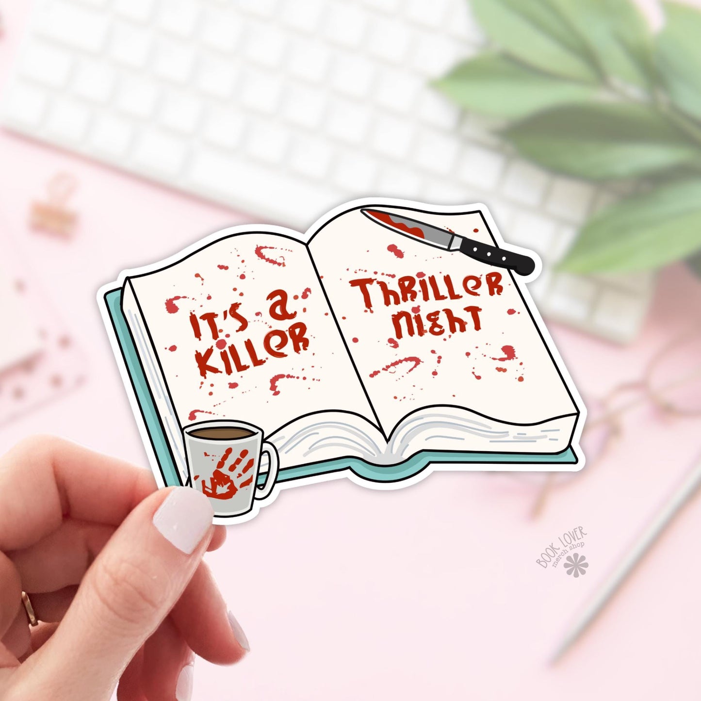 It's a Killer Thriller Night Stickers / Bookish Stickers / Book Lover Gift / Bookish Merch / Kindle Sticker / Smut Reader / Reading Lover