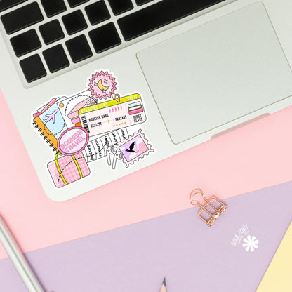 Bookish Travel Stickers / Bookish Stickers / Book Lover Gift / Bookish Merch / Kindle Sticker / Smut Reader / Reading Lover / E-Reader