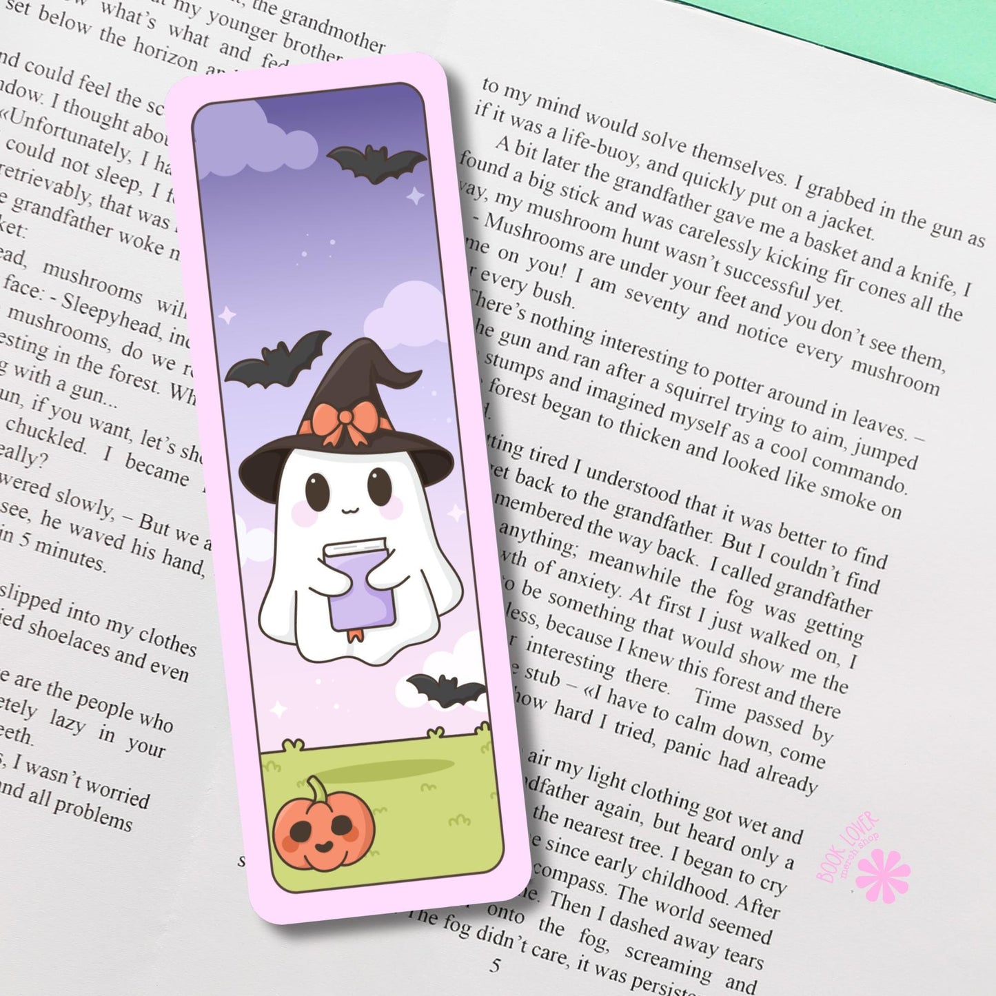 Cute Ghost Bookmark / Halloween Bookish Bookmark / Book Lover Gift / Bookish Merch / Fall Reader / Reading Lover