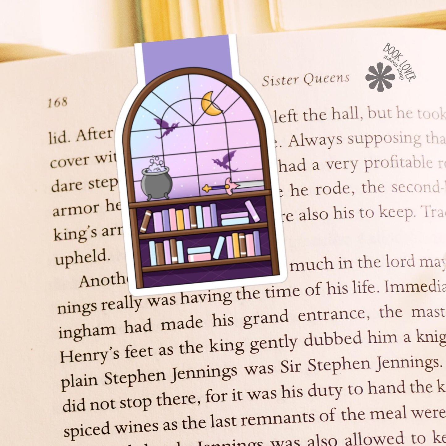 Fantasy Bookshelf Magnetic Bookmark / Bookish Bookmark / Dragon Bookmark / Book Lover Gift / Bookish Merch / Fantasy Reader / Reading Lover