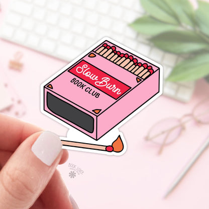 Slow Burn Book Club Stickers / Bookish Stickers / Book Lover Gift / Bookish Merch / Kindle Sticker / Smut Reader / Reading Lover