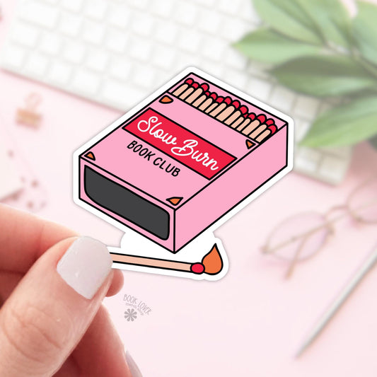 Slow Burn Book Club Stickers / Bookish Stickers / Book Lover Gift / Bookish Merch / Kindle Sticker / Smut Reader / Reading Lover