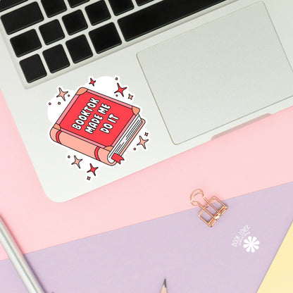 Booktok Made Me Do It Stickers / Bookish Stickers / Book Lover Gift / Bookish Merch / Kindle Sticker / Smut Reader / Reading Lover