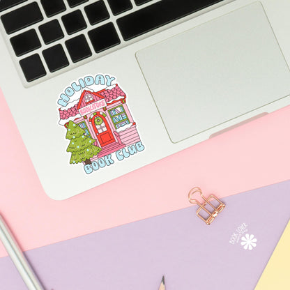 Holiday Bookstore Book Club Stickers / Christmas Bookish Stickers / Book Lover Gift / Bookish Merch / Kindle Sticker / Smut Reader