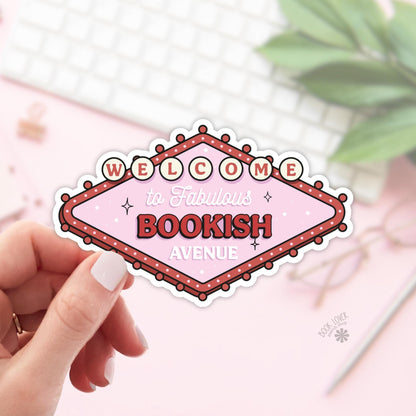 Welcome To Fabulous Bookish Avenue Stickers / Bookish Stickers / Book Lover Gift / Bookish Merch / Kindle Sticker / Reading Lover