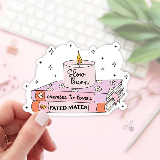 Slow Burn Stickers / Enemies to lovers / Fated Mates / Bookish Stickers / Book Lover Gift / Bookish Merch / Kindle Sticker / Smut Reader