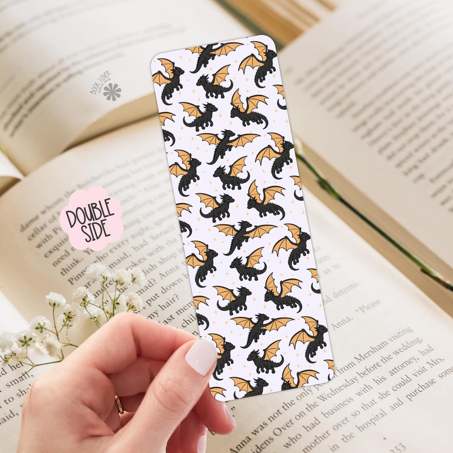 Black Dragons Bookmark / Fantasy Bookish Bookmark / Book Lover Gift / Bookish Merch / Fantasy Reader / Reading Lover