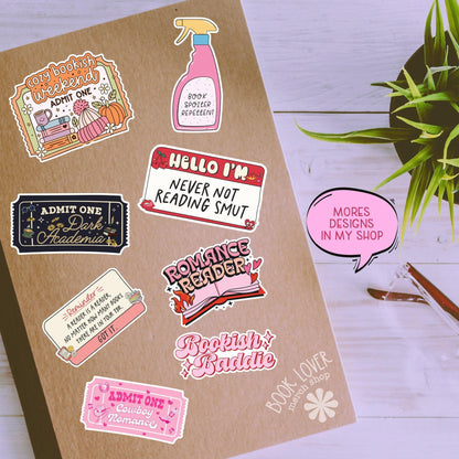 I Read Past My Bedtime Sticker / Bookish Stickers / Book Lover Gift / Bookish Merch / Kindle Sticker / Smut Reader / Reading Lover