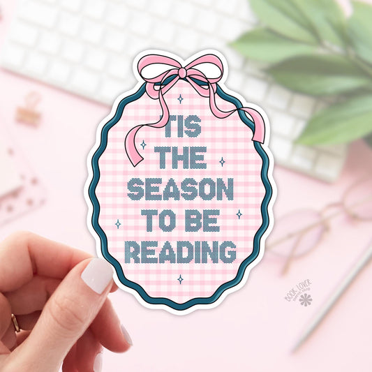Tis The Season To Be Read Stickers / Winter Bookish Stickers / Book Lover Gift / Christmas Bookish Merch / Kindle Sticker / Reading Lover