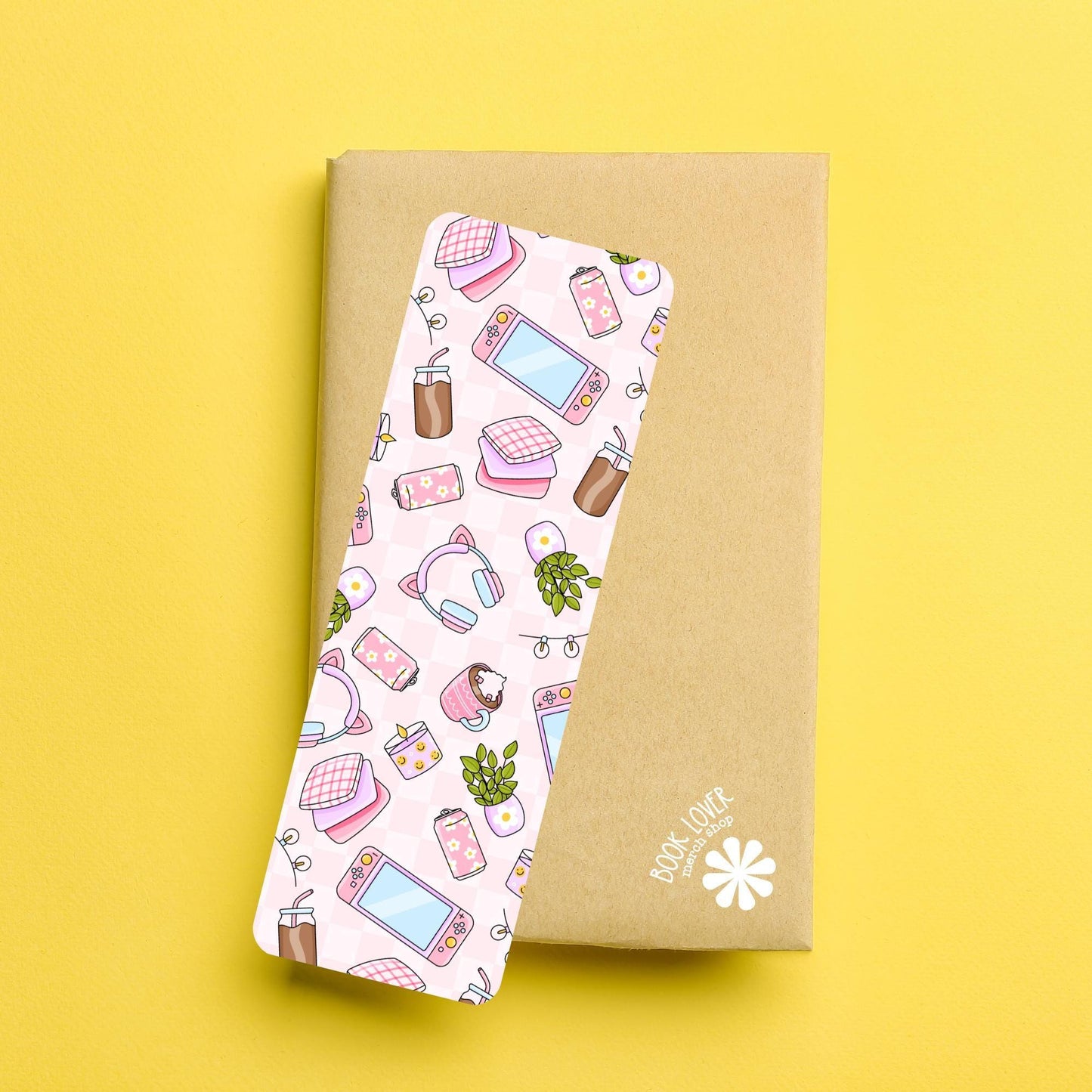 Cute Cozy Gamer Bookmark / Girlie Gamer Bookish Bookmark / Book Lover Gift / Bookish Merch / Girly Reader / Reading Lover