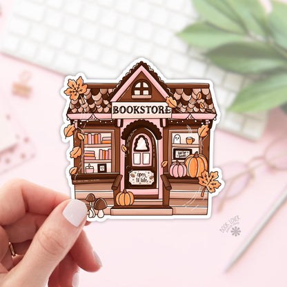Autumn Bookstore Stickers / Bookish Stickers / Book Lover Gift / Bookish Merch / Kindle Sticker / Smut Reader / Reading Lover / E-Reader