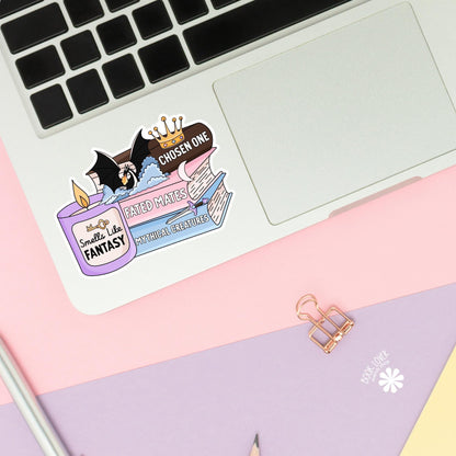 Smells Like Fantasy Stickers / Bookish Stickers / Book Lover Gift / Bookish Merch / Kindle Sticker / Smut Reader / Reading Lover / E-Reader