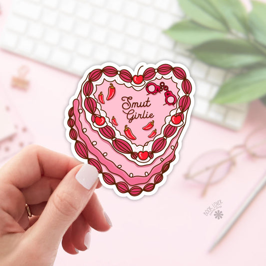 Smut Girlie Cake Stickers / Bookish Stickers / Book Lover Gift / Bookish Merch / Kindle Sticker / Smut Reader / Reading Lover / E-Reader