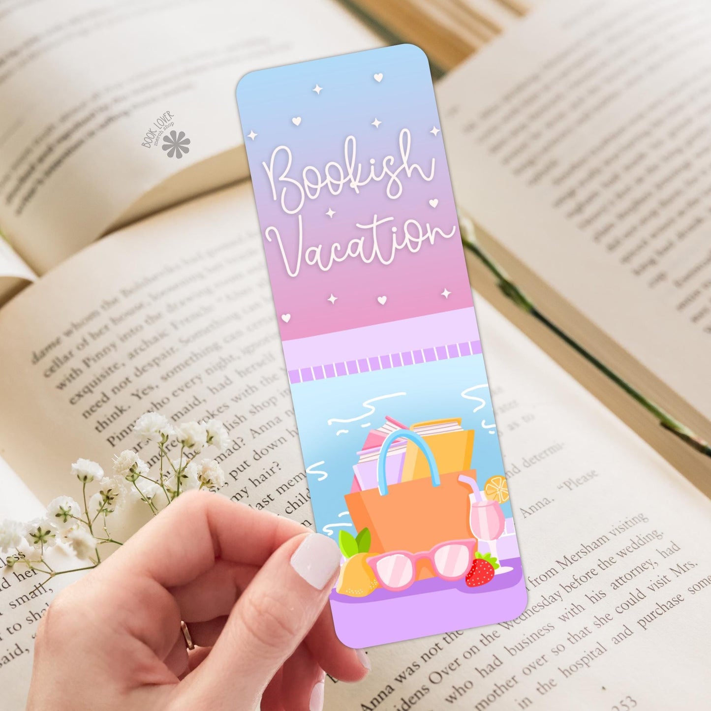 Bookish Vacation Bookmark / Summer Bookish Bookmark / Book Lover Gift / Bookish Merch / Smut Reader / Reading Lover