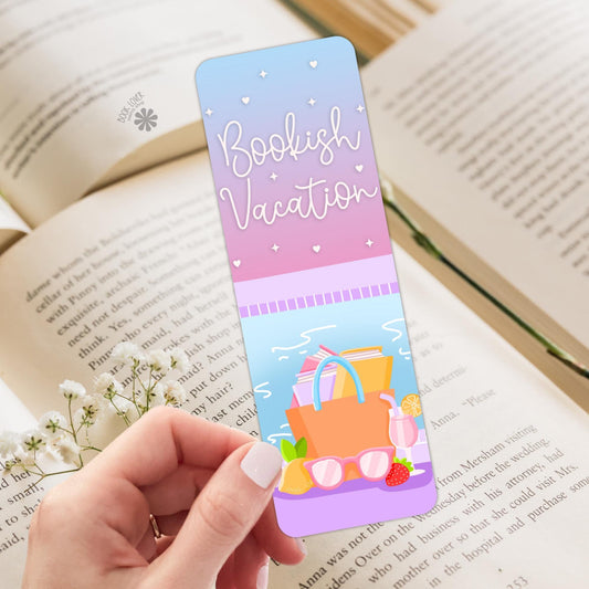 Bookish Vacation Bookmark / Summer Bookish Bookmark / Book Lover Gift / Bookish Merch / Smut Reader / Reading Lover