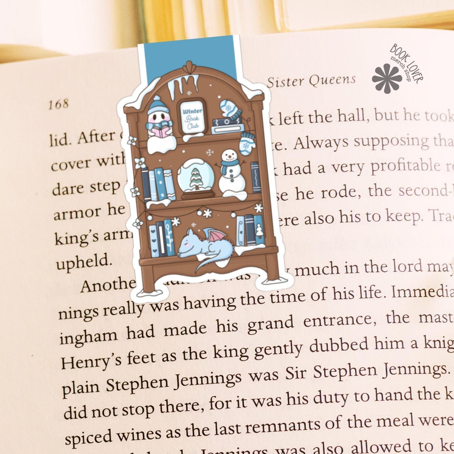 Winter Bookshelf Magnetic Bookmark / Fantasy Bookish Bookmark / Book Lover Gift / Bookish Merch / Smut Reader / Reading Lover