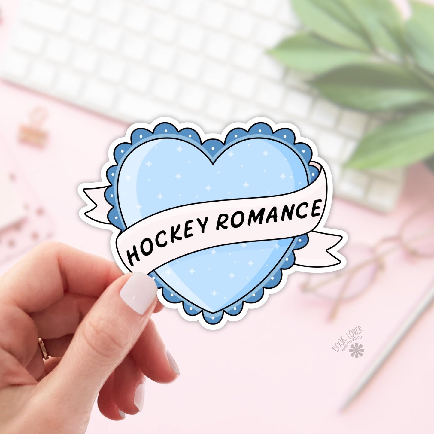 Hockey Romance Stickers / Bookish Heart Stickers / Book Lover Gift / Bookish Merch / Kindle Sticker / Duel Reader / Reading Lover / E-Reader