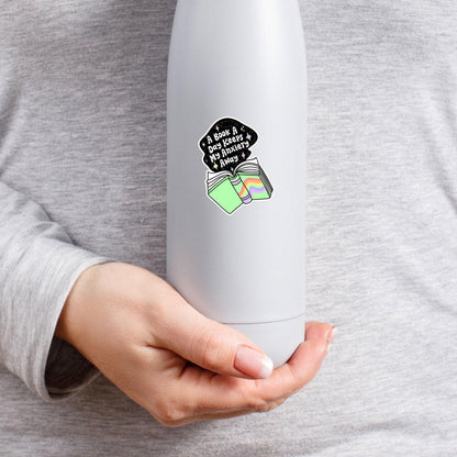 A Book A Day Keeps My Anxiety Away Stickers / Trendy Reading Smut Decals / Book Nerd Introvert Design /Good Girls Read Dirty Books Gift