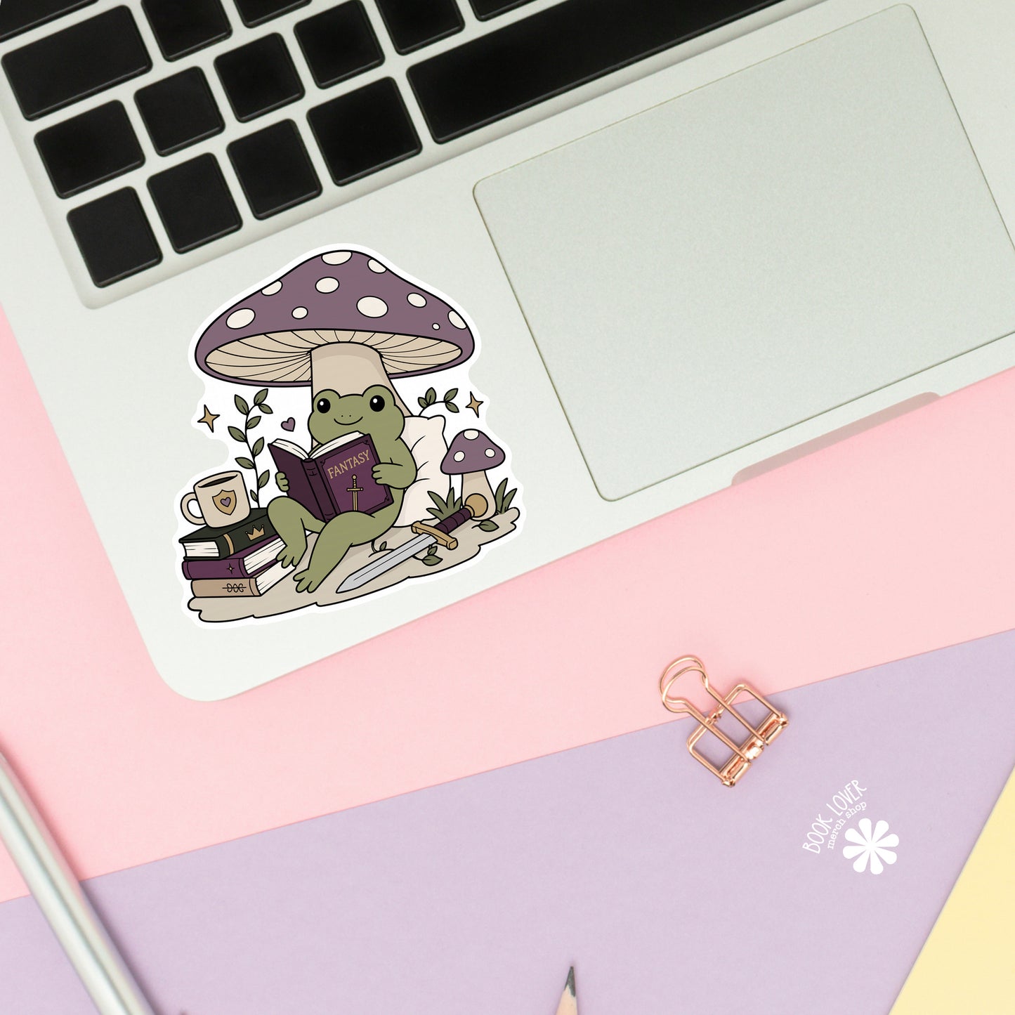 Fantasy Frog Bookish Sticker | Fantasy Reader | Kindle Decal
