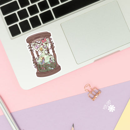 Fairy Tale Hourglass Bookish Sticker | Fantasy Reader | Kindle