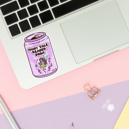 Fairy Tale Reader Soda Bookish Sticker | Fantasy | Kindle Decal