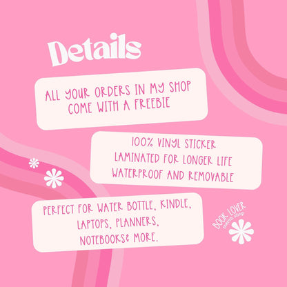 Bookish Baddie Sticker / Bookish Stickers / Book Lover Gift / Bookish Merch / Kindle Sticker / Smut Reader / Reading Lover / E-Reader