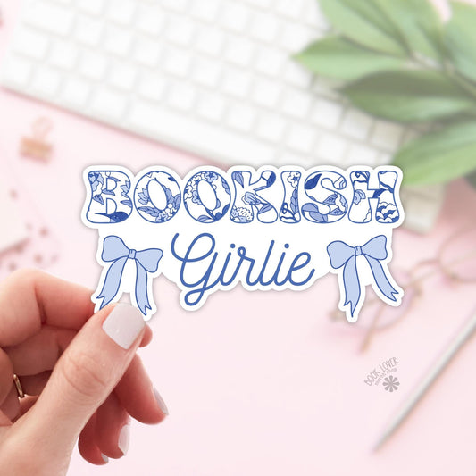 Chinoiserie Bookish Girlie Stickers / Coquette Bow Bookish Stickers / Book Lover Gift / Bookish Merch / Kindle Sticker / Smut Reader