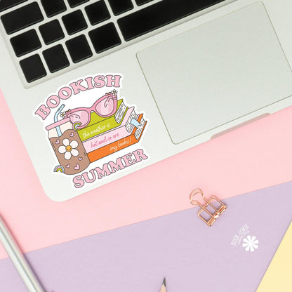 Bookish Summer Iced Coffee Stickers / Bookish Stickers / Book Lover Gift / Bookish Merch / Kindle Sticker / Smut Reader / Reading Lover