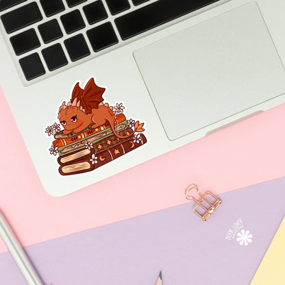 Dragon Books Stickers / Bookish Stickers / Book Lover Gift / Bookish Merch / Kindle Sticker / Fantasy Reader / Reading Lover / E-Reader