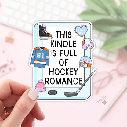 This Kindle is Full Of Hockey Romance Stickers / Bookish Sticker / Book Lover Gift / Kindle Sticker / Reading Lover / E-Reader