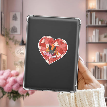 Bookish Spicy Stained Glass Heart Stickers / Bookish Stickers / Book Lover Gift / Bookish Merch / Kindle Sticker / Smut Reader