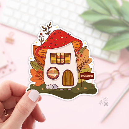 Mushroom Bookstore Stickers / Bookish Stickers / Book Lover Gift / Bookish Merch / Kindle Sticker / Smut Reader / Reading Lover / E-Reader