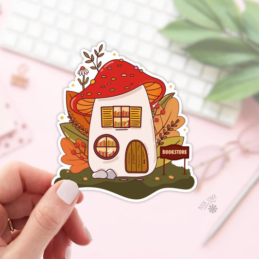 Mushroom Bookstore Stickers / Bookish Stickers / Book Lover Gift / Bookish Merch / Kindle Sticker / Smut Reader / Reading Lover / E-Reader