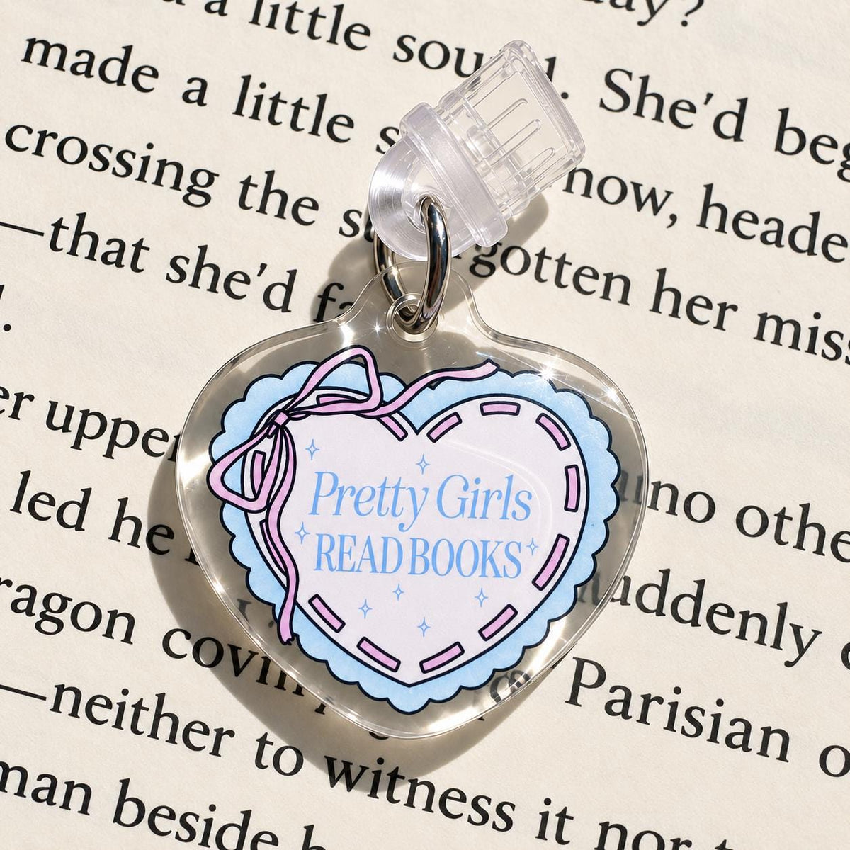 Coquette Pink Bow USB C dust plug, Kindle charm, view 2