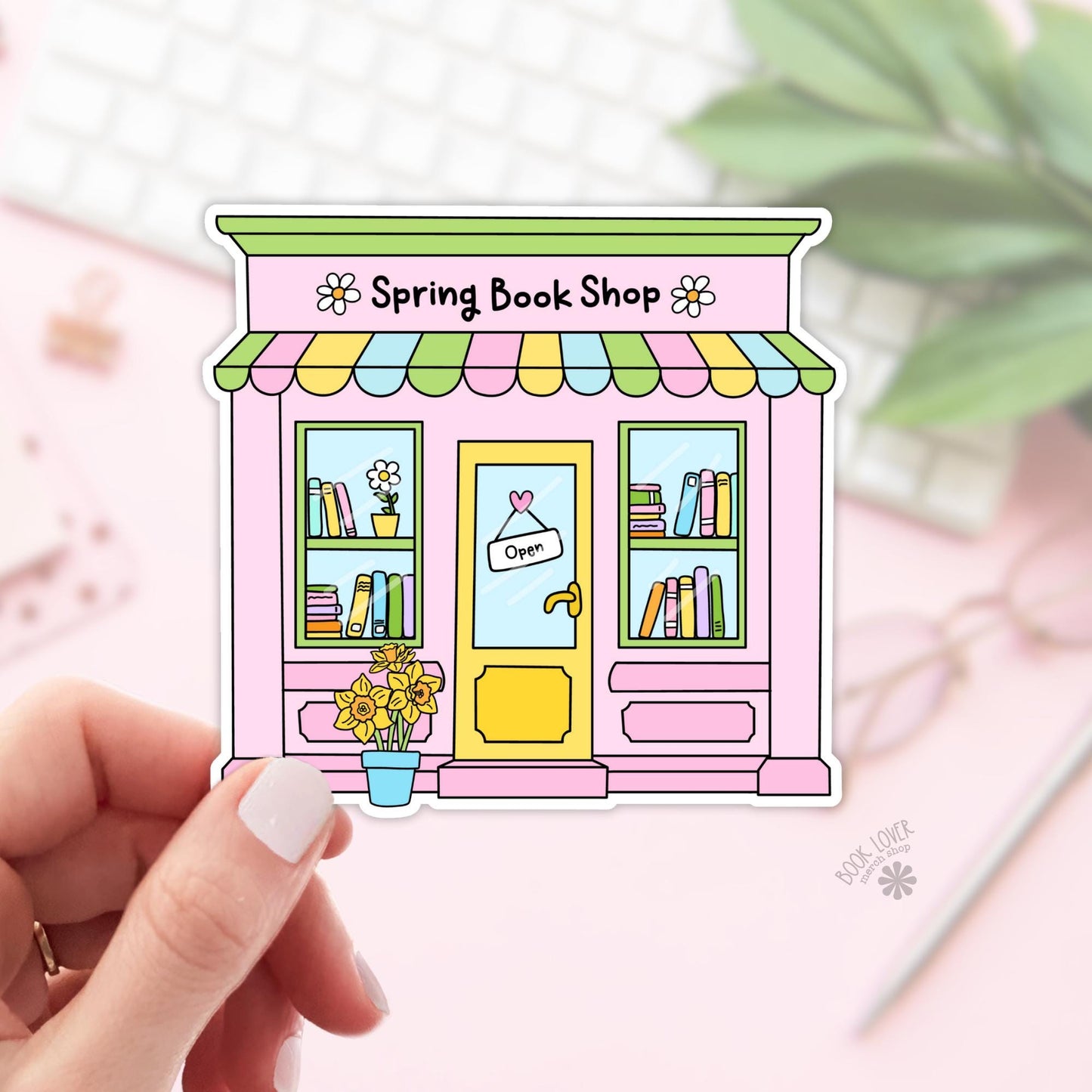 Spring Book Shop Stickers / Bookish Spring Stickers / Book Lover Gift / Bookish Merch / Kindle Sticker / Smut Reader / Reading Lover