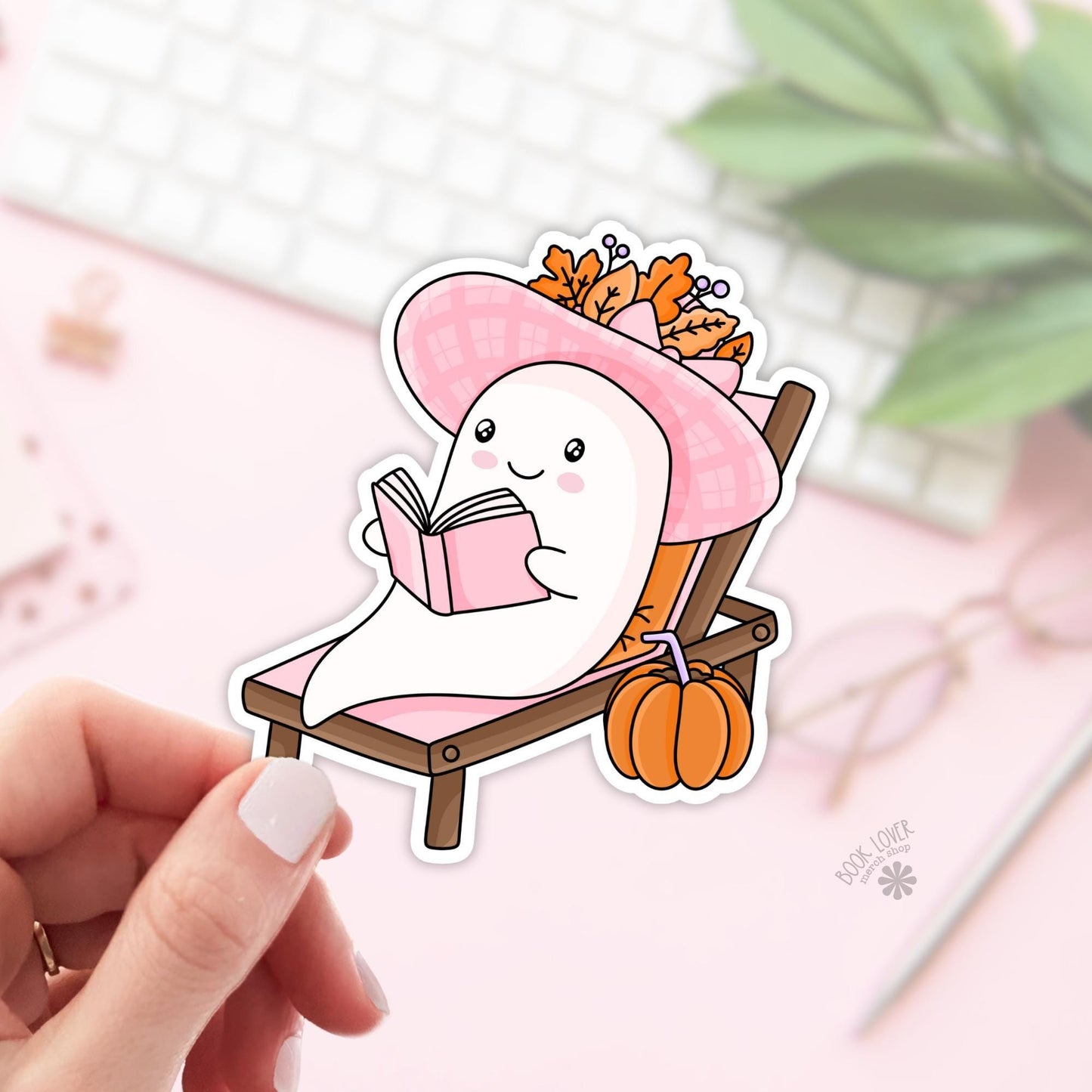 Ghost Reading Stickers / Bookish Stickers / Book Lover Gift / Bookish Merch / Kindle Sticker / Spooky Reader / Reading Lover / E-Reader