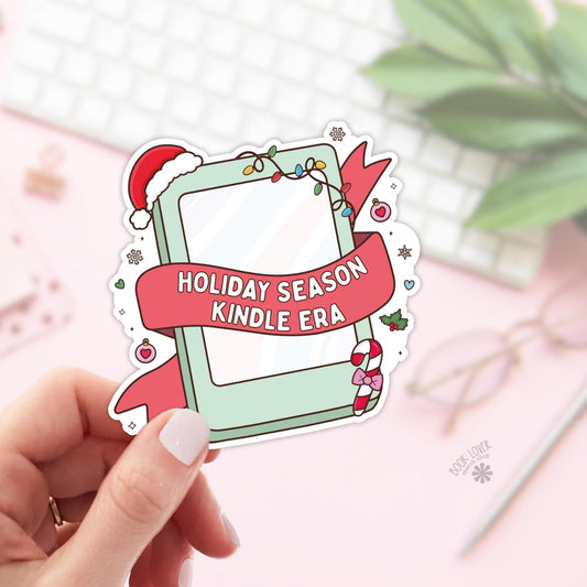 Holiday Season Kindle Era Stickers / Bookish Stickers / Book Lover Gift / Bookish Merch / Kindle Sticker / Smut Reader / Reading Lover