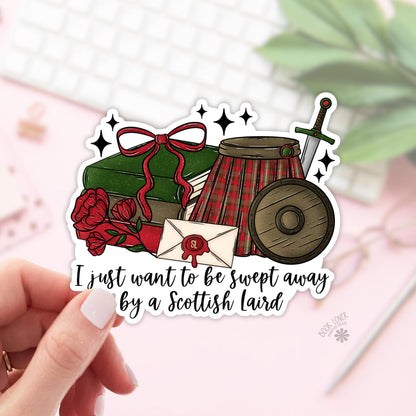 Scottish Highland Romance Stickers / Bookish Stickers / Book Lover Gift / Bookish Merch / Kindle Sticker / Scotland Reader / Reading Lover