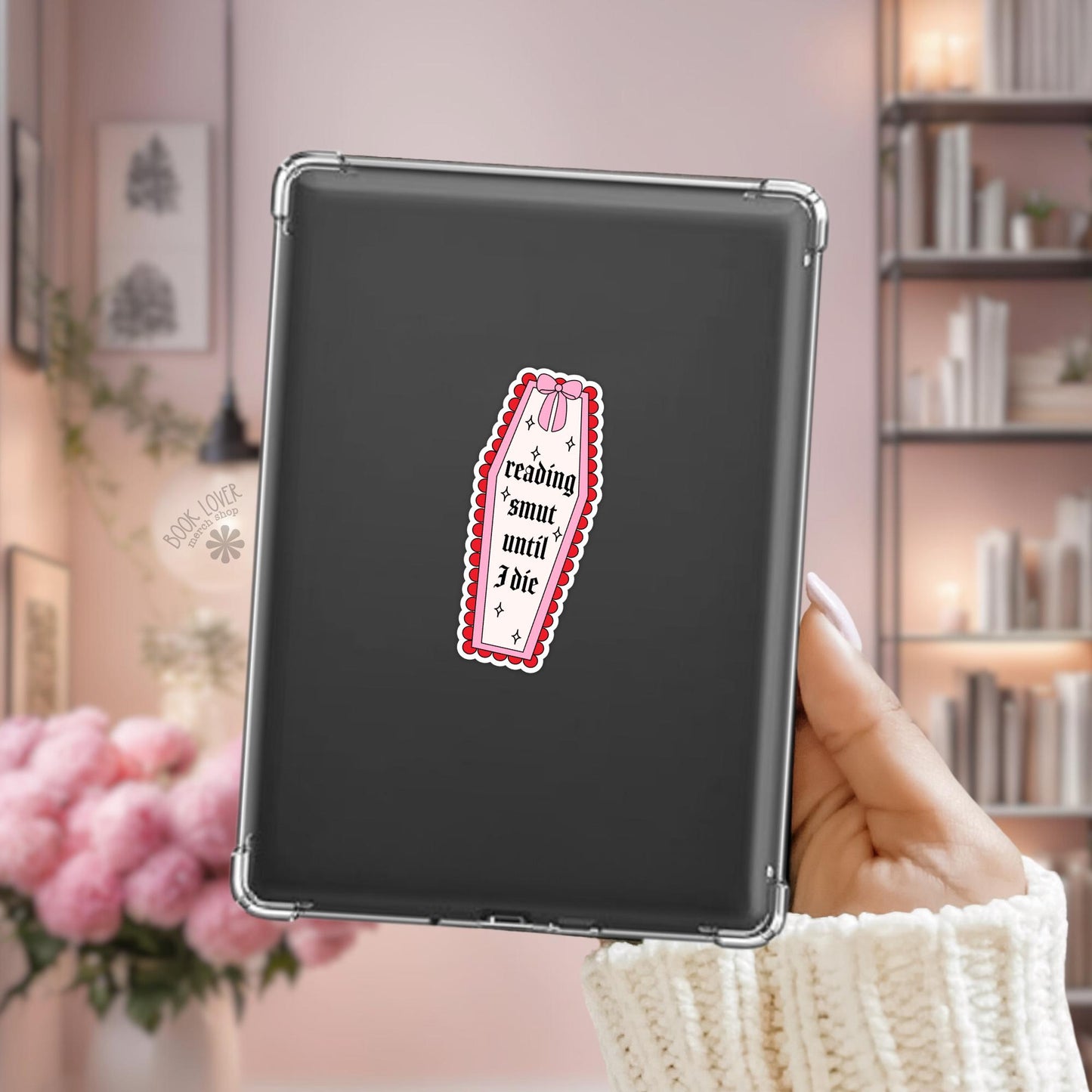 Reading Smut Until I Die Stickers / Bookish Stickers / Book Lover Gift / Bookish Merch / Kindle Sticker / Smut Reader / Reading Lover