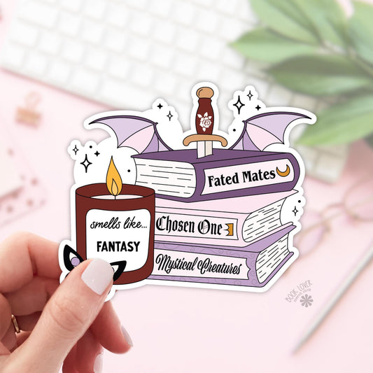 Smells Like Fantasy Stickers / Bookish Stickers / Book Lover Gift / Bookish Merch / Kindle Sticker / Smut Reader / Reading Lover / E-Reader