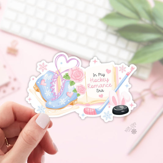 Hockey Romance Stickers / Bookish Stickers / Book Lover Gift / Bookish Merch / Kindle Sticker / Winter Reader / Reading Lover / E-Reader