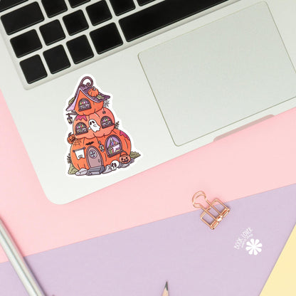 Pumpkin Bookstore Sticker / Bookish Sticker / Book Lover Gift / Funny Reader Gift / Spooky Reader / Halloween Book Lover / Pumpkin Sticker