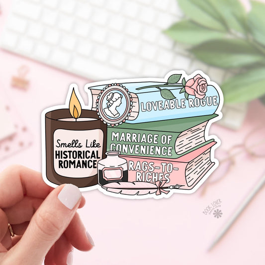 Smells Like Historical Romance Stickers / Bookish Stickers / Book Lover Gift / Bookish Merch / Kindle Sticker / Smut Reader / Reading Lover
