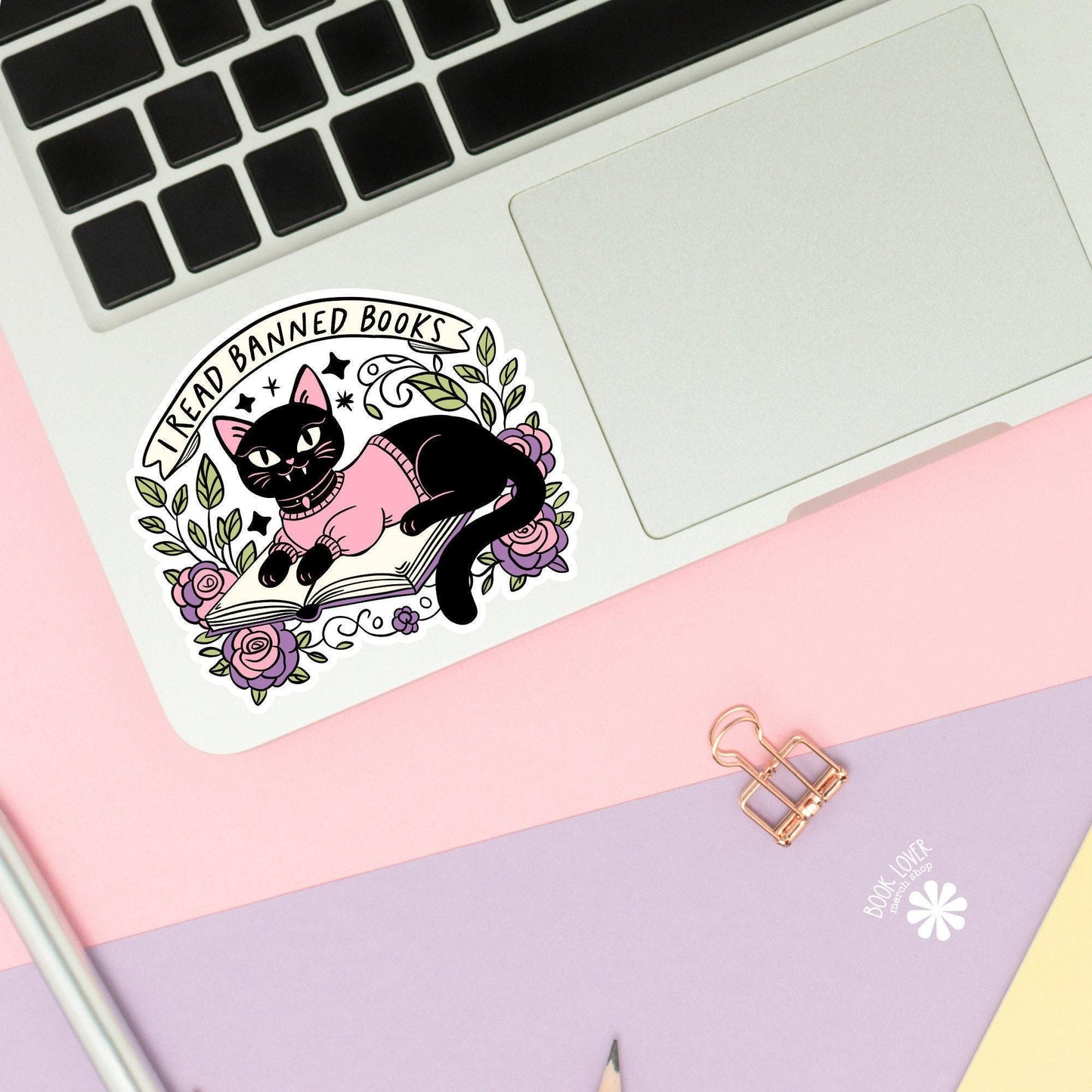 I Read Banned Books Stickers / Bookish Stickers / Book Lover Gift / Bookish Merch / Kindle Sticker / Smut Reader / Reading Lover / E-Reader