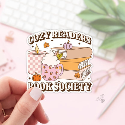 Cozy Readers Book Society Stickers / Bookish Stickers / Book Lover Gift / Bookish Merch / Kindle Sticker / Smut Reader / Reading Lover