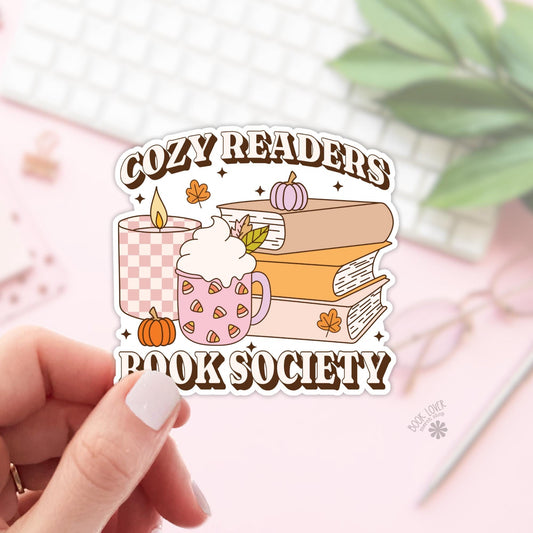 Cozy Readers Book Society Stickers / Bookish Stickers / Book Lover Gift / Bookish Merch / Kindle Sticker / Smut Reader / Reading Lover