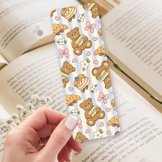 Coquette Butter Bear bookmark, double sided
