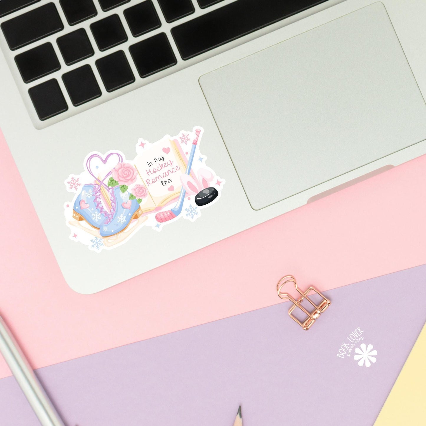 Hockey Romance Stickers / Bookish Stickers / Book Lover Gift / Bookish Merch / Kindle Sticker / Winter Reader / Reading Lover / E-Reader