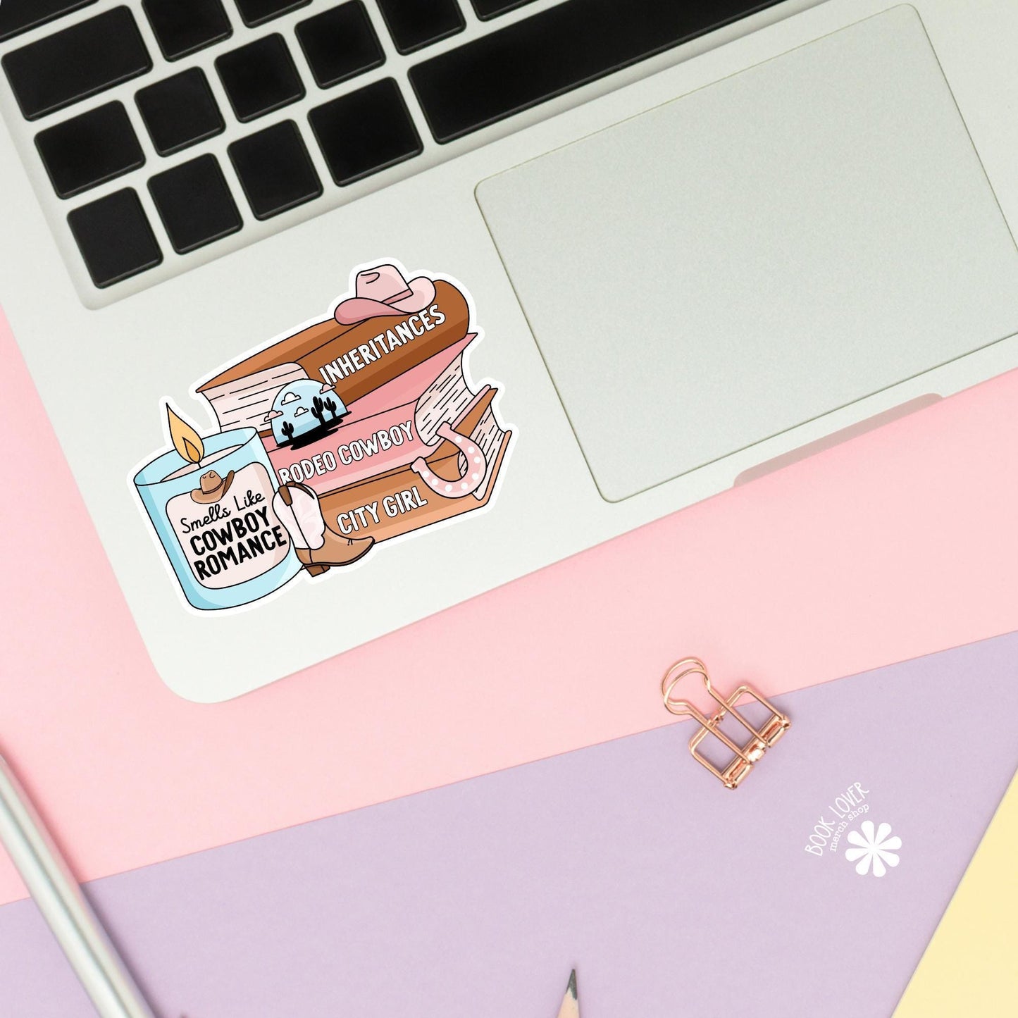 Smells Like Cowboy Romance Stickers / Bookish Stickers / Book Lover Gift / Bookish Merch / Kindle Sticker / Smut Reader / Reading Lover