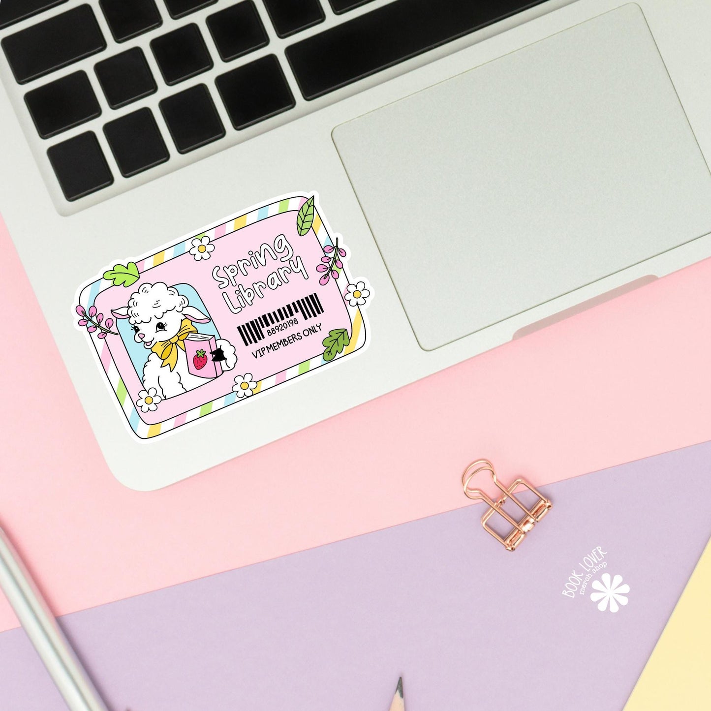 Spring Library Stickers / Bookish Spring Stickers / Book Lover Gift / Bookish Merch / Kindle Sticker / Reading Lover / E-Reader